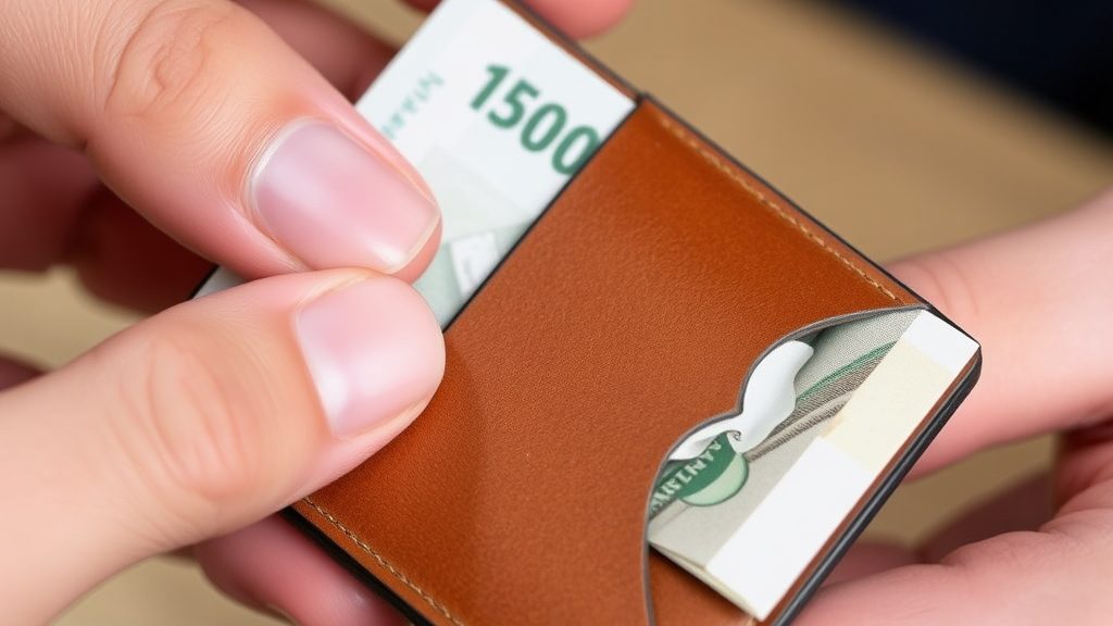 コンパクトでも機能的 — 栃木レザーのマネークリップ財布(イメージ1)
