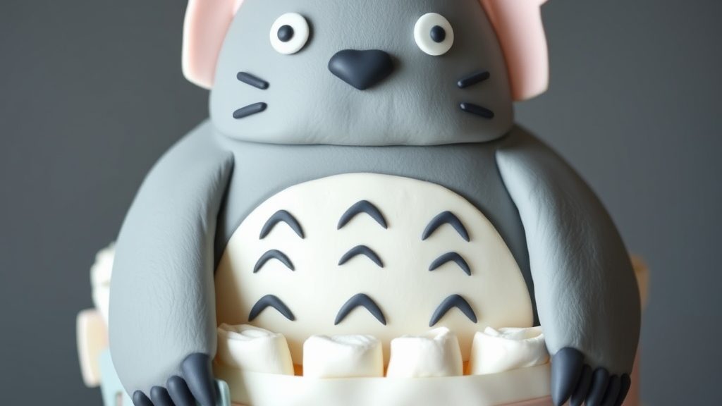 出産祝いにふさわしい特別な贈り物 — おむつケーキ トトロ 3段(イメージ1)